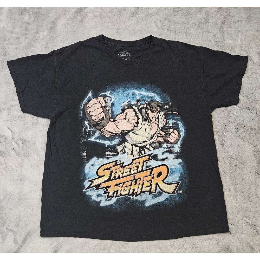 Goat Crew x Street Fighter Ryu Graphic T-Shirt Black Men's Large